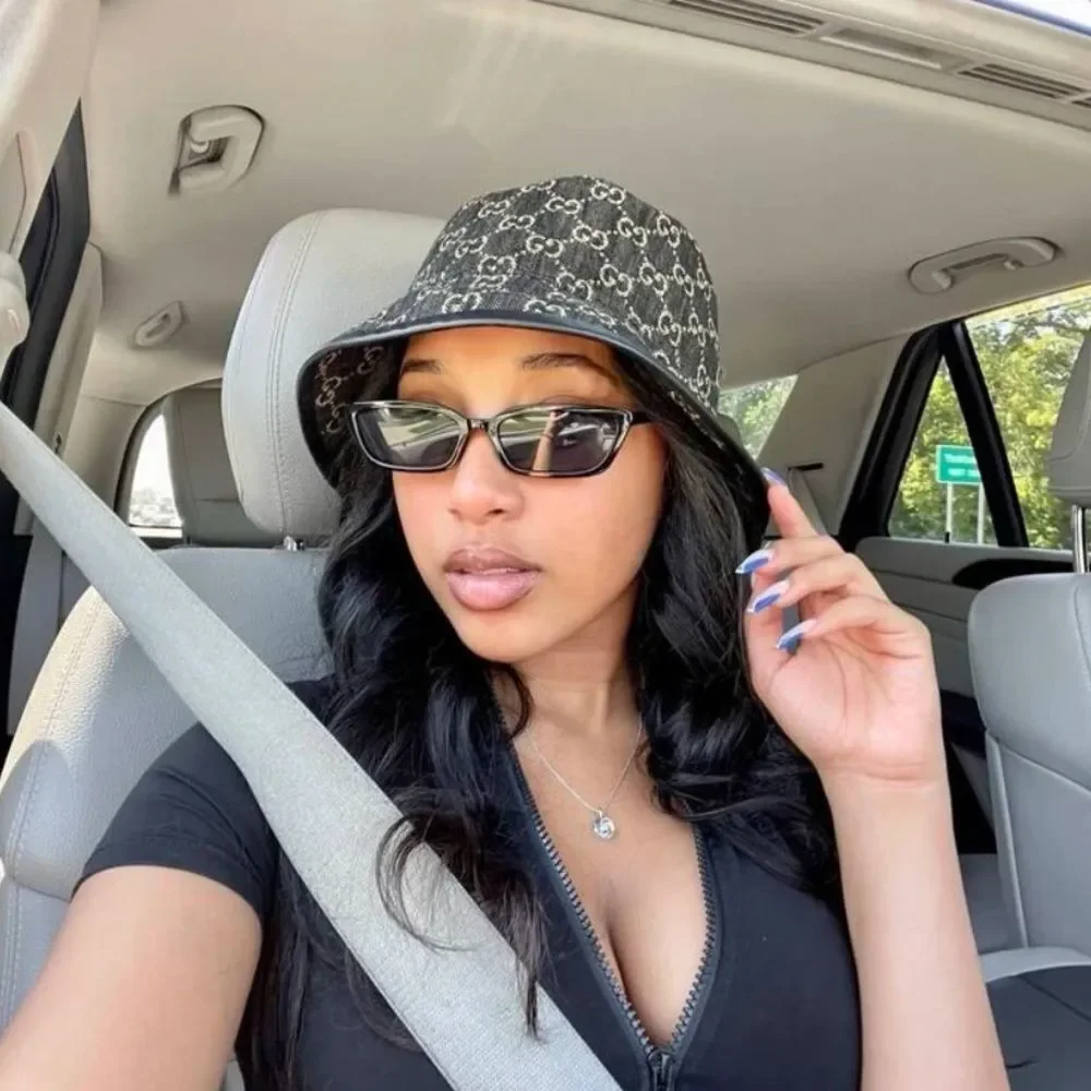 🆕Black Cat Eye Square Rectangle Tinted Lens Sunglasses
